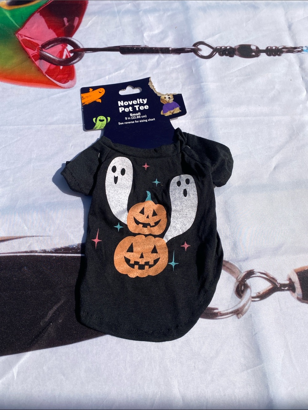 Novelty Pet Tee Halloween Ghosts and Pumpkins Size Small 2 pack